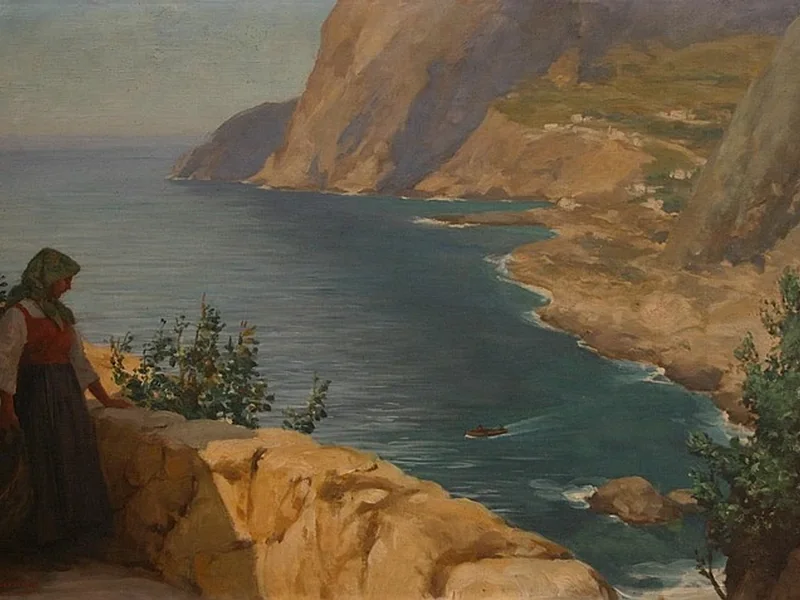 1870-Wilhelm Wunderwald - Sopra una baia